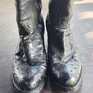 Tecovas The Wyatt Men’s Size 11.5 Ostrich Boot in Black